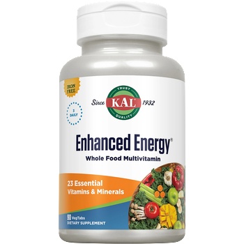 KAL Enhanced Energy "Без желязо" - 90 таблетки