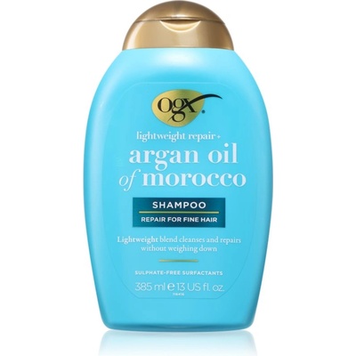 OGX Argan Oil Of Morocco Lightweight Shampoo шампоан за хидратация и блясък 385ml
