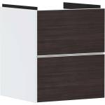 Hansgrohe Xevolos E - Шкафче за умивалник 58x48x48 см, 2 чекмеджета, матово бяло/тъмен дъб 54172730 (54172730)