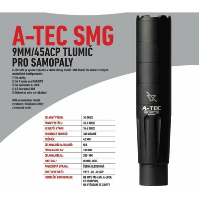 A-TEC SMG modulový .458" na adaptér A-LOCK Mini – Zboží Dáma