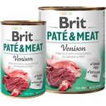 Brit patÉ & meat venison- консервирана храна за кучета с 26% прясно еленско месо и 24% пилешко месо 0.800 кг