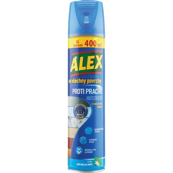 Alex na všetky povrchy proti prachu antistatický sprej s vôňou záhrady po daždi 400 ml