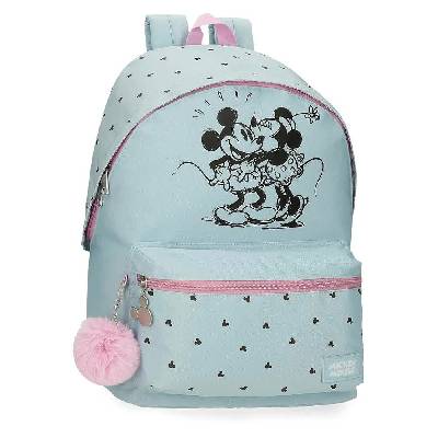 Юношеска раница Disney Mickey Y Minnie Kisses Junior Backpack - Blue (Blue)