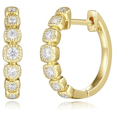 Aurino zlaté náušnice se zirkony E27387FCZZ4Y-1