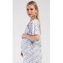 Dámska nočná košeľa materská Flowers modrá