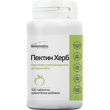 Herbamedica Пектин Херб, 100 таблетки, Herbamedica