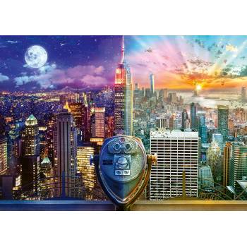Image 1 of Schmidt Spiele - Puzzle Lars Stewart - New York - Night and Day - 1 000 piese