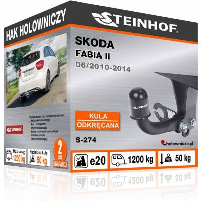 Sťahovací hák Škoda FABIA II, 06/2010-2014