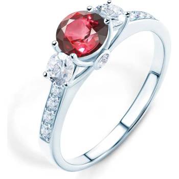 Image 1 of SAVICKI Годежен пръстен Dream: бяло злато, рубин