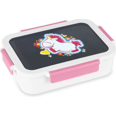 Pro-Tech shop Desiatový box s vyberateľnou priehradkou ružovo-biely 1320ml 55096