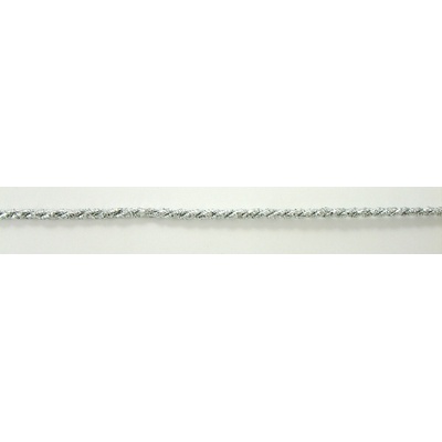 Točená šnúra - strieborná - lesklá -priemer 3 mm, lurexová