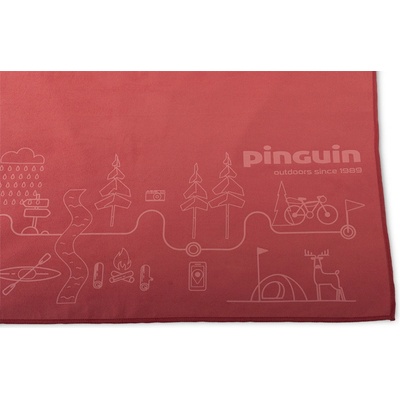 Pinguin Бързосъхнеща кърпа Pinguin Micro Towel Map Червена