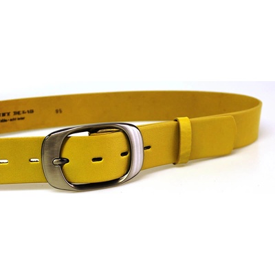Penny Belts dámský kožený opasek 72NKS-32 žlutý
