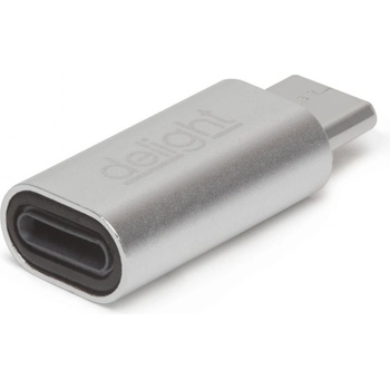 Delight 55448B iPhone Lightning USB Type-C сребърен адаптер (55448B)