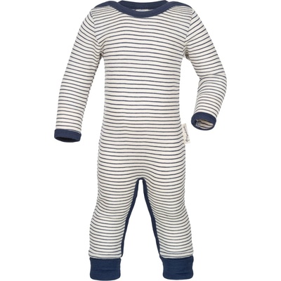 Engel Детски цял костюм Engel Kids' Onesie with Foot Cuffs Overall - Natur / Marine - размер 86/92 (EU) (704-3523-0114)