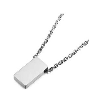 Šperky4U Ocelový řetízek s hranatým přívěškem OPD0243-ST