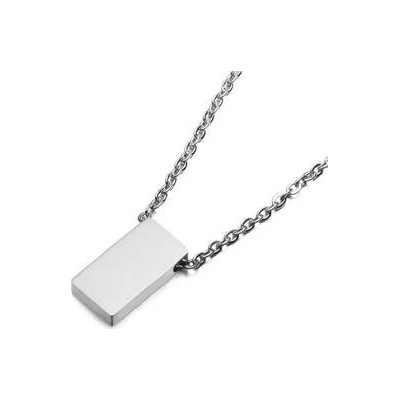Šperky4U Ocelový řetízek s hranatým přívěškem OPD0243-ST
