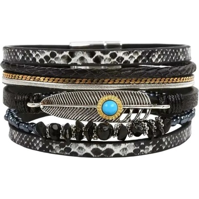 GAIRA Náramek Boho 3157 černý