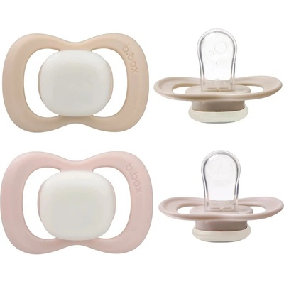 b.box dudlíky silikon Glow blush/latte 2ks