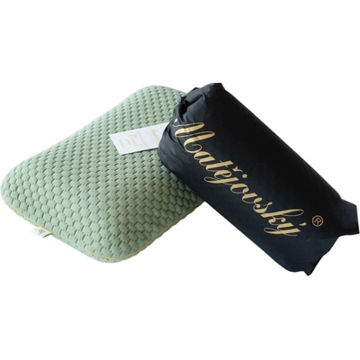 Matějovský Anatomický vankúš TRAVEL green Lazy-Foam 25x40