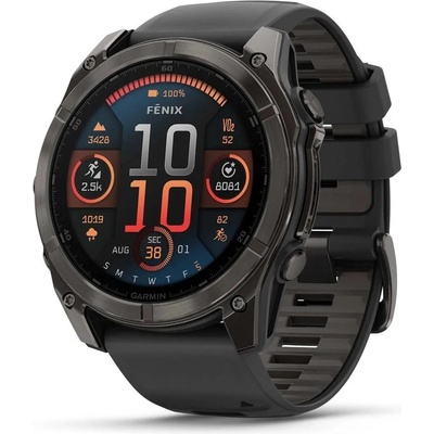 Garmin Fenix 8 AMOLED 51mm Sapphire Carbon Gray Titanium/Black 010-02905-21 – Zboží Živě