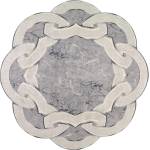Vitaus Сив кръгъл килим ø 80 cm - Vitaus (FGR-S416-Yuvarlak-80x80)