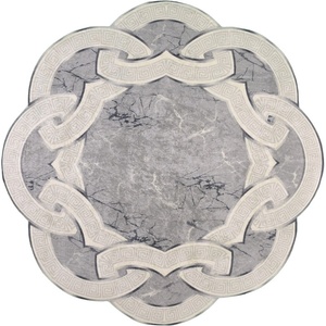 Vitaus Сив кръгъл килим ø 80 cm - Vitaus (FGR-S416-Yuvarlak-80x80)