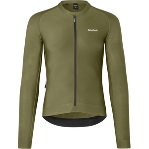 GripGrab Мъжка фланелка с къс ръкав за колоездене GripGrab PACR Long Sleeve Jersey Cycling jersey - Olive Green (056-3869-0311)
