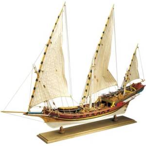 Amati Sciabecco пиратски кораб 1753 1: 60 комплект