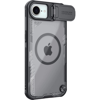 Nillkin Iceblade Prop магнитен калъф с капак за обектив и стойка за iPhone 16e - черен (6902048296367)