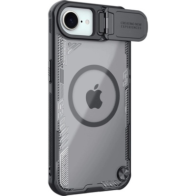 Nillkin Iceblade Prop магнитен калъф с капак за обектив и стойка за iPhone 16e - черен (6902048296367)