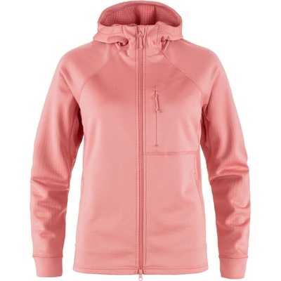 Fjällräven Дамско поларено яке Fjällräven Women's Abisko Grid Fleece Hoodie Fleece jacket - Dusty Rose (105-5443-0513)