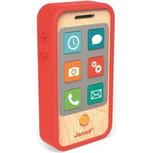 Janod Детски дървен мобилен телефон със звуци (J05334)