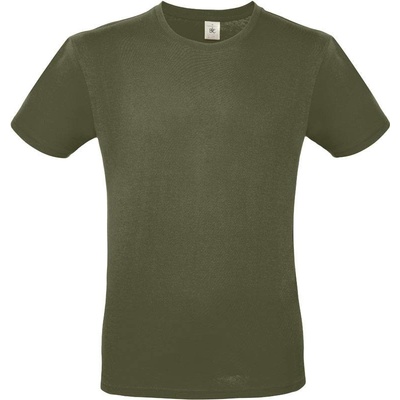 B&C #E150 tričko zelené urban khaki