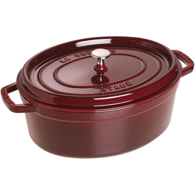 Staub Cocotte hrnec oválný 33 cm 6,5 l vínový