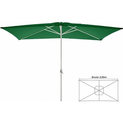 Garthen 6305 Záhradný slnečník obdĺžnikový 2x3 m -champagne