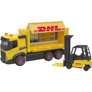 Dickie Toys Toys DHL Heavy Loader - камион Volvo FM и мотокар