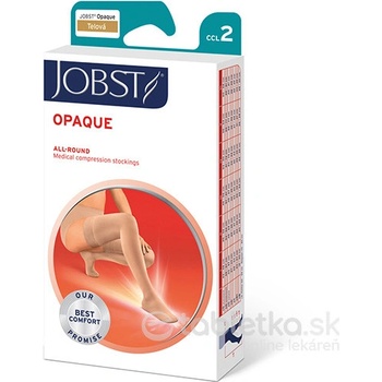 Jobst Opaque kompresívne stehenné pančuchy si silikónovým lemom bez špice bežná dĺžka telové