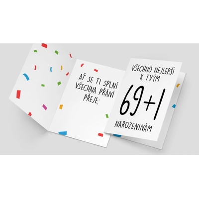PartyWorld Přání - všechno nejlepší k tvým 69+1 narozeninám