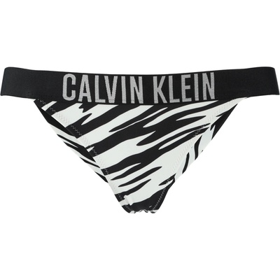 Calvin Klein dámske plavkové nohavičky INTENSE POWER-BRAZILIAN-PRINT čierna biela