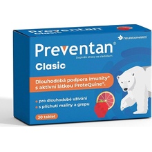 Preventan Clasic s příchutí maliny a grepu 30 tabliet