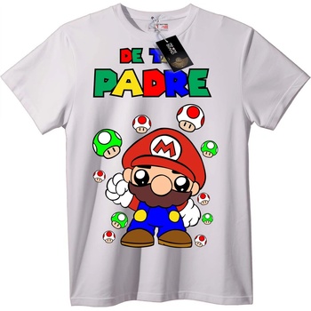 NOONEBRAND Тениска Mario De 1 Padre - 6XL, White