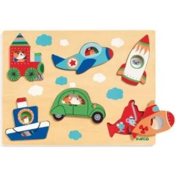 DJECO - Дървен пъзел - Превозни средства (DJ01063)