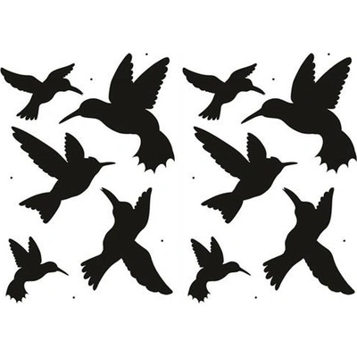IMPOL TRADE Samolepky na zeď ptáci kolibříci SPN09 45 x 65 cm – Zboží Dáma