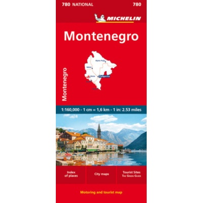Montenegro Road and Tourist Map No 780 Michelin