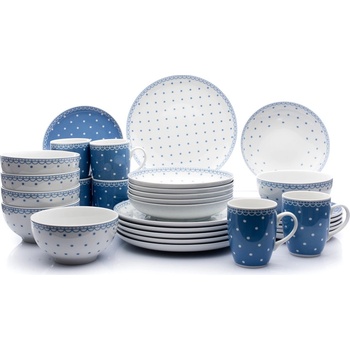 Thun 1794 Kodaň modré puntíky karlovarský porcelán 30 ks