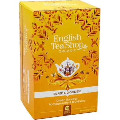 English Tea Shop zelený rooibos granát jablko a borůvka 20 vreciek