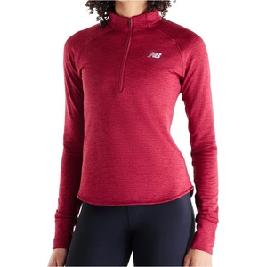 New Balance Дамско яке за бягане New Balance Women's Athletics Heat Grid 1/2 Zip Longsleeve - Red (128-0569-0412)