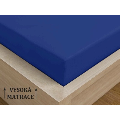 Brotex Napínací satén prostěradlo tmavě modré 100x200