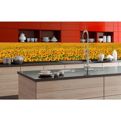 DIMEX ART Фототапет за кухня - редове слънчогледи 350 x 60 см